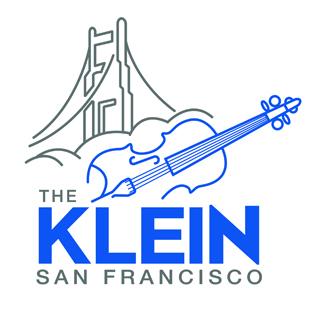 logo showing the Golden Gate, a violin and The KLEIN, San Francisco