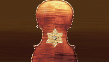 Image of violin with the star of david on it