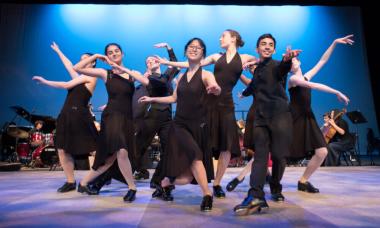 Students from Colburn dance ensembles in performance.