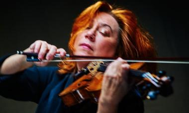 Violist Tatjana Masurenko performing in-concert.