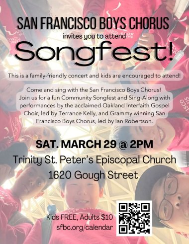 Songfest with San Francisco Boys Chorus flyer