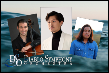 Diablo Symphony logo with images of three artists