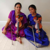 Anuradha Sridhar (left), with student Sruti Sarathy 