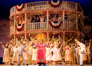 Queenie and the chorus on the Cotton Blossom Photo by Scott Suchman/Washington National Opera