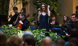 Cristina Zavalloni in <em>La Commedia</em>, at the weeklong Andriessen celebration in Washington Photo by Drew Angerer