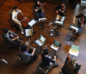 Borromeo and a young quartet joined for the Mendelssohn Octet Photo by Henry Kwong