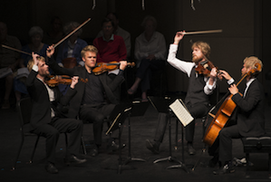 The grand finale: Frederik Øland, Rune Tonsgaard Sørensen, Asbjørn Nørgaard, Fredrik Schøyen Sjölin 