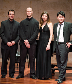 "Une soirée parisienne" performers: Roman Fukshansky, clarinet; Moni Simeonov, violin; Christine McLeavey Payne, piano; and Jonah Kim, cello