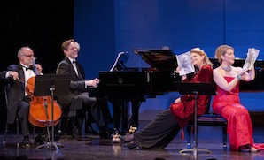 Cellist Emil Miland, pianist Jake Heggie, mezzos Susan Graham and Joyce DiDonato 