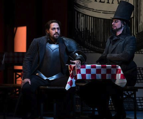 Bryan Hymel as Robert, John Relyea as Bertram in <em>Robert le diable</em> Photo by Bill Cooper/Royal Opera 