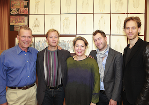 Creative team for the opera: David Gockley, Mark Adamo, costume designer Constance Hoffman, director Kevin Newbury, set designer David Korins. Photo by Cory Weaver