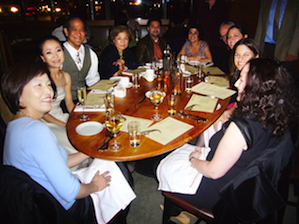 Meeting for dinner before a <em>Tosca</em> performance 