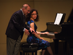 Sahar Nouri, who returns to Merola, was in Martin Katz's master class Photos by Kristen Loken