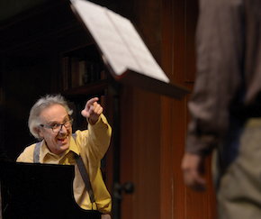 Dan Hiatt as the voice teacher in the play Photos by Kevin Berne