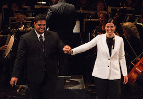 Pati, with Zanda Svede, in a Merola Program concert Photo by Kristen Loken