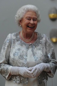 Queen Elizabeth, 86, at the Jubilee event Photo by Carl Court