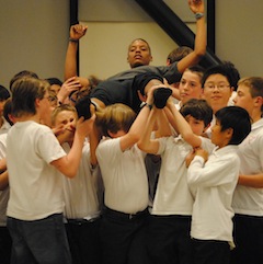 The Boys Chorus with dancer Crystaldawn Bell 