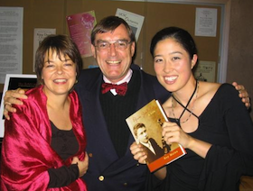 Roy and Polly Malan, with Rebecca Jackson, his former student, now with a big career 