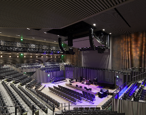 SFJAZZ Center interior; the color is from lights, not part of the building Photo by Henrik Kam