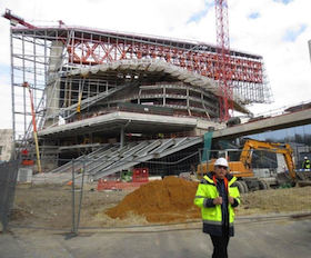 MTT at the Philharmonie de Paris construction site 