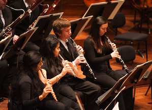 YO woodwinds: flutists Apoorva Rangan and Pavitra Rengarajan; oboists Liam Boisset and Erika Johnson 