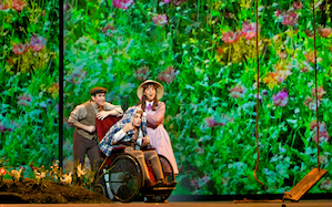 Scott Joiner (Dickon Sowerby), Michael Kepler Meo (Colin) and  Sarah Shafer (Mary Lennox). Photo by Betsy Kershner