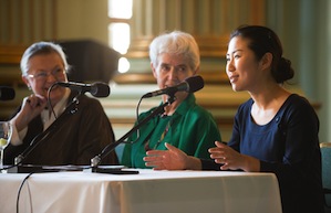 Apprentice coach Sun Ha Yoon, with Merola board president Donna Blacker and board chair Jayne Davis Photos by Kristen Loken