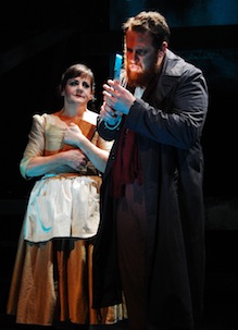 Ms. Sheldra as Mrs. Lovett and Adam Scott Campbell as Sweeney Todd Photo by Claire Rice