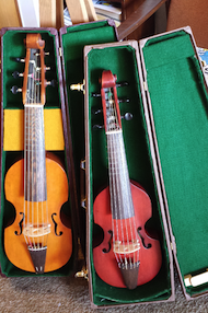 Treble viols made by Skruzny