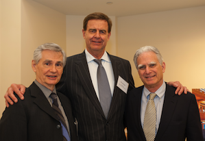 Acoustician Larry Kirkegaard, architect William Rawn, theater designer Len Auerbach Photo by Stephanie Berger