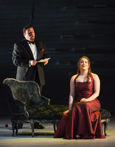 Casey Candebat and Sarah Mesko in a scene from <em>Werther</em><br>Photos by Kristen Loken