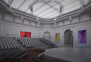 Artist's rendering of the Wilsey Center Theater in the War Memorial Building 