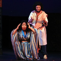 Douglas Botnick (Amonasro) and Karen Slack (Aida)