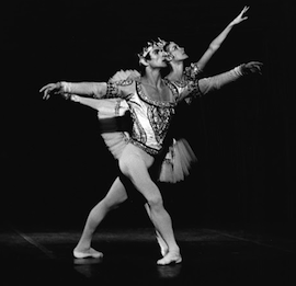 Rudolf Nureyev and Noëlla Pontois in La Bayadère, Palais Garnier, 1974