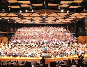 Chorus rehearsal in Caracas Photo by Daniel J. Wakin