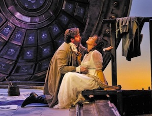 Brian Jagde as Cavaradossi and Amanda Echalaz as Tosca