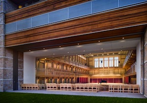 Weill Hall, opening to the lawn seating area Photo by David Wakely