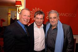 David Gockley, Nicola Luisotti, and Placido Domingo