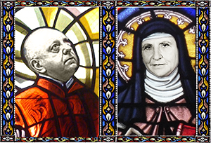 Virgil Thomson and Gertrude Stein identified with their subjects<br/>Photomontage by J. Dunn