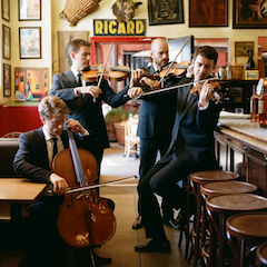 The Calder Quartet in Bar Stella, on Sunset Blvd., LA Photo by Autumn de Wilde