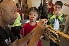 Crowden Brass Zookeeper Jerome Matthews, one of the school's many parent volunteers