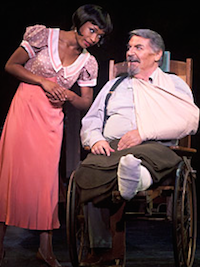 Shawnette Sulker, to sing Zerbinetta in <em>Ariadne auf Naxos</em>, is shown here in <em>The Most Happy Fella</em>, with Festival Opera founder Ted Weis Photo by Robert Shomler