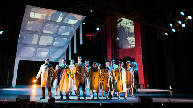 The cast of <em>Bridges: A New Musical</em>.