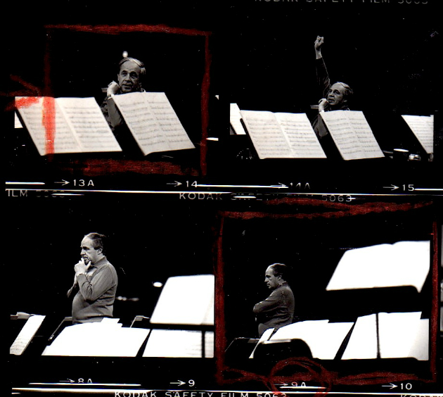 Pierre Boulez at UCLA in 1986 (Photo by Jim Farber)