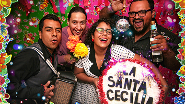 Mexican-American band La Santa Cecilia, from Los Angeles, performs in the festival