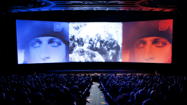 Silent Film Festival triumph: U.S. premiere screening in 2012 of Kevin Brownlow’s 5 1/2-hour restoration of Abel Gance’s legendary 1927 <em>Napoleon</em> with Carl Davis conducting his marathon score (Photo by Pamela Gentile/S.F. Silent Film Festival)