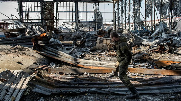 Remains of Prokofiev Airport, near the Donetsk Opera House where <em>Il Trovatore</em> is performed before full houses (Photo by Tommy Trenchard)