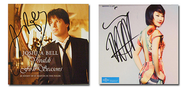 Signatures by Joshua Bell and Yuja Wang