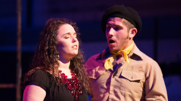 Marissa Simmons as Carmen and Mario Rojas as Don José in the San Francisco Conservatory of Music's production of <em>La tragédie de Carmen</em>.