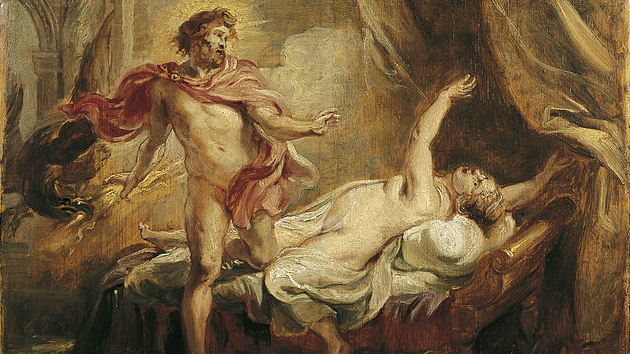 Rubens painted "Death of Semele" shortly before his own demise in 1640